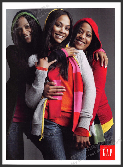 Zoe Saldana for Gap 2000s Magazine Photo 2007 Fetch-the-Paper