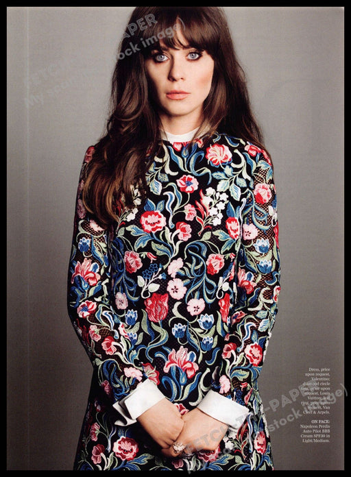 Zooey Deschanel 2010s Magazine Photo Page 2013 Actress Sweet Demure Zooey Deschanel