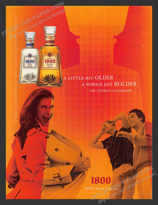 2005 Print Advertisement 1800 Tequila Flashing Woman Alcohol Ad.