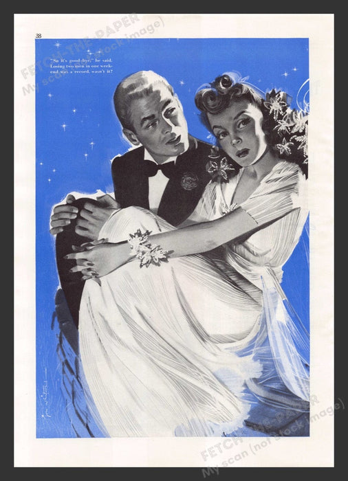 1941 Bride & Groom Magazine Illustration by Jon Whitcomb