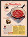 1958 Print Advertisement Fleischmann's Yeast Pizza Dough Recipe Ad.