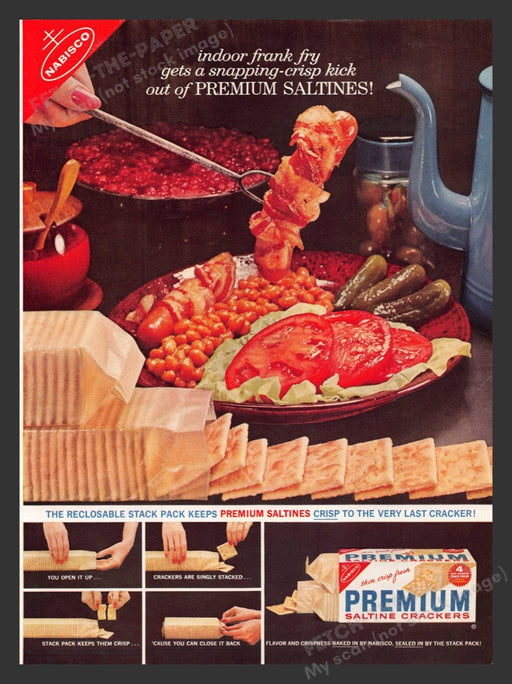 1963 Nabisco Premium Saltine Crackers Print Advertisement Ad