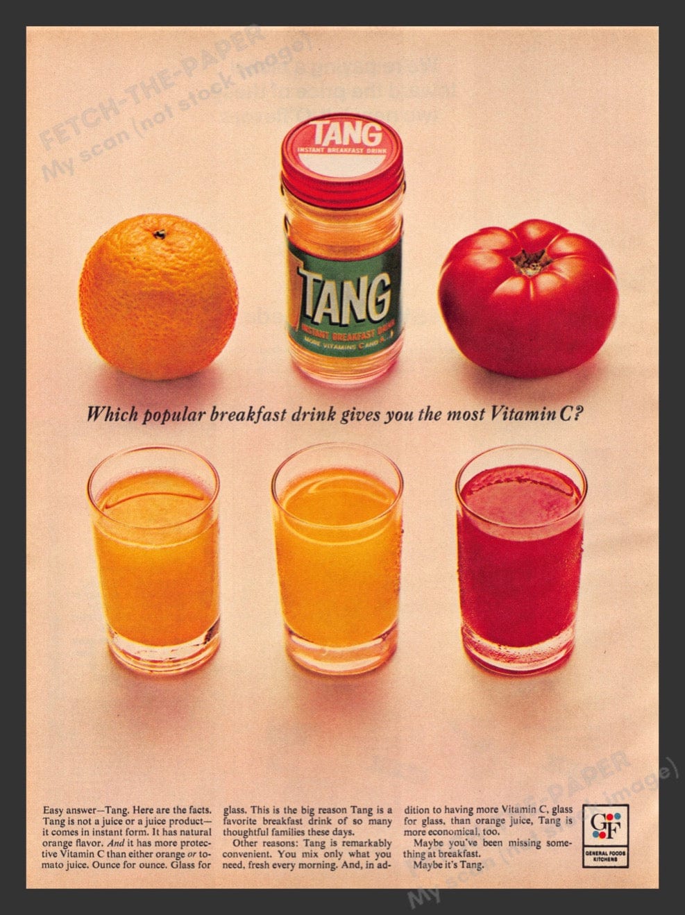 Tang 1964 Print Ad - High Vitamin C Instant Breakfast Drink — Fetch-the ...