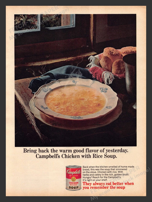 1966 Campbell's Soup Chicken with Rice Print Advertisement Ad