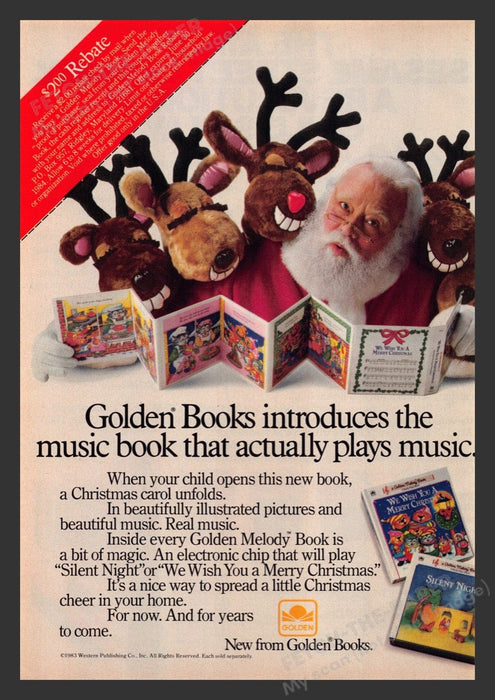 1983 Golden Books Melody Music Book Toy Print Advertisement Ad