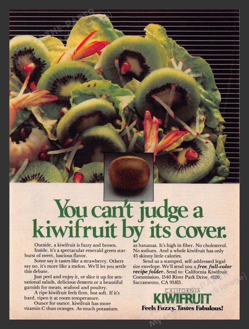1985 California Kiwifruit Kiwi Fruit Salad Print Advertisement Ad