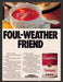 1985 Campbell's Tomato Soup "Foul-weather friend" Print Advertisement Ad
