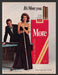 1985 More Cigarettes Couple Playing Pool Print Advertisement Ad