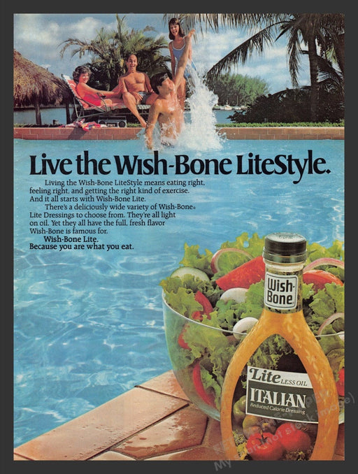 1986 Wish-Bone LiteStyle Lite Italian Dressing Print Advertisement Ad