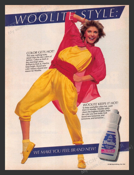 1986 Woolite Keep Colors Hot Print Advertisement Ad
