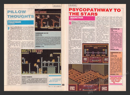 1988 Frightmare & Magnetron Video Game Magazine Preview / Review