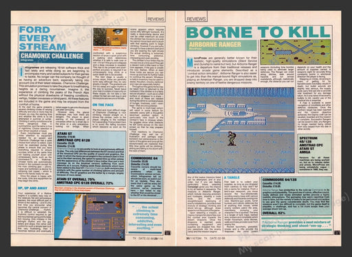 1988 U.K. Exclusive Chamonix Challenge & Airborne Ranger Video Game Review