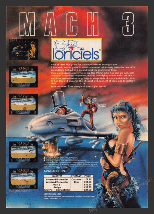 1988 U.K. Exclusive Mach 3 Video Game Print Advertisement