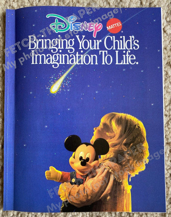 1989 Disney Mattel Toy Catalog / Small Magazine Booklet Insert