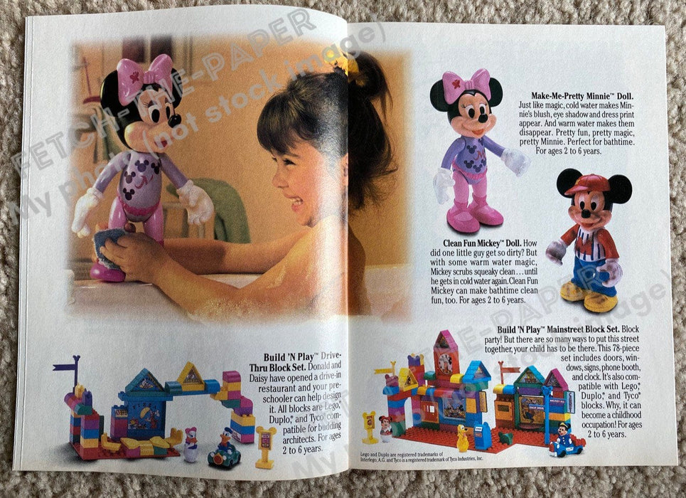 1989 Disney Mattel Toy Catalog Small Magazine Booklet Insert Fetch the Paper