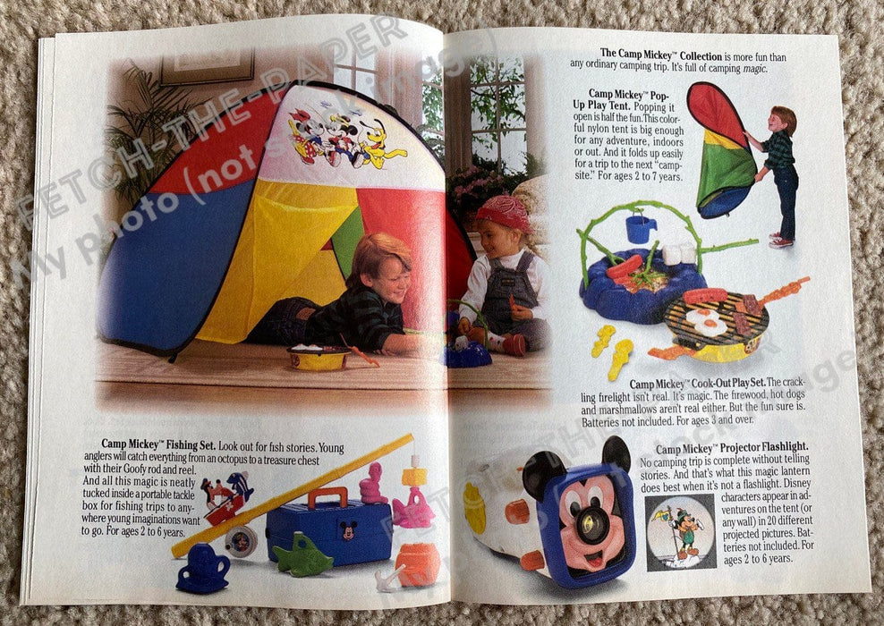 1989 Disney Mattel Toy Catalog / Small Magazine Booklet Insert Fetch the Paper!