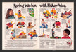 1989 Fisher Price Spring Into Fun Toy Lineup Print Advertisement (2 Pages)