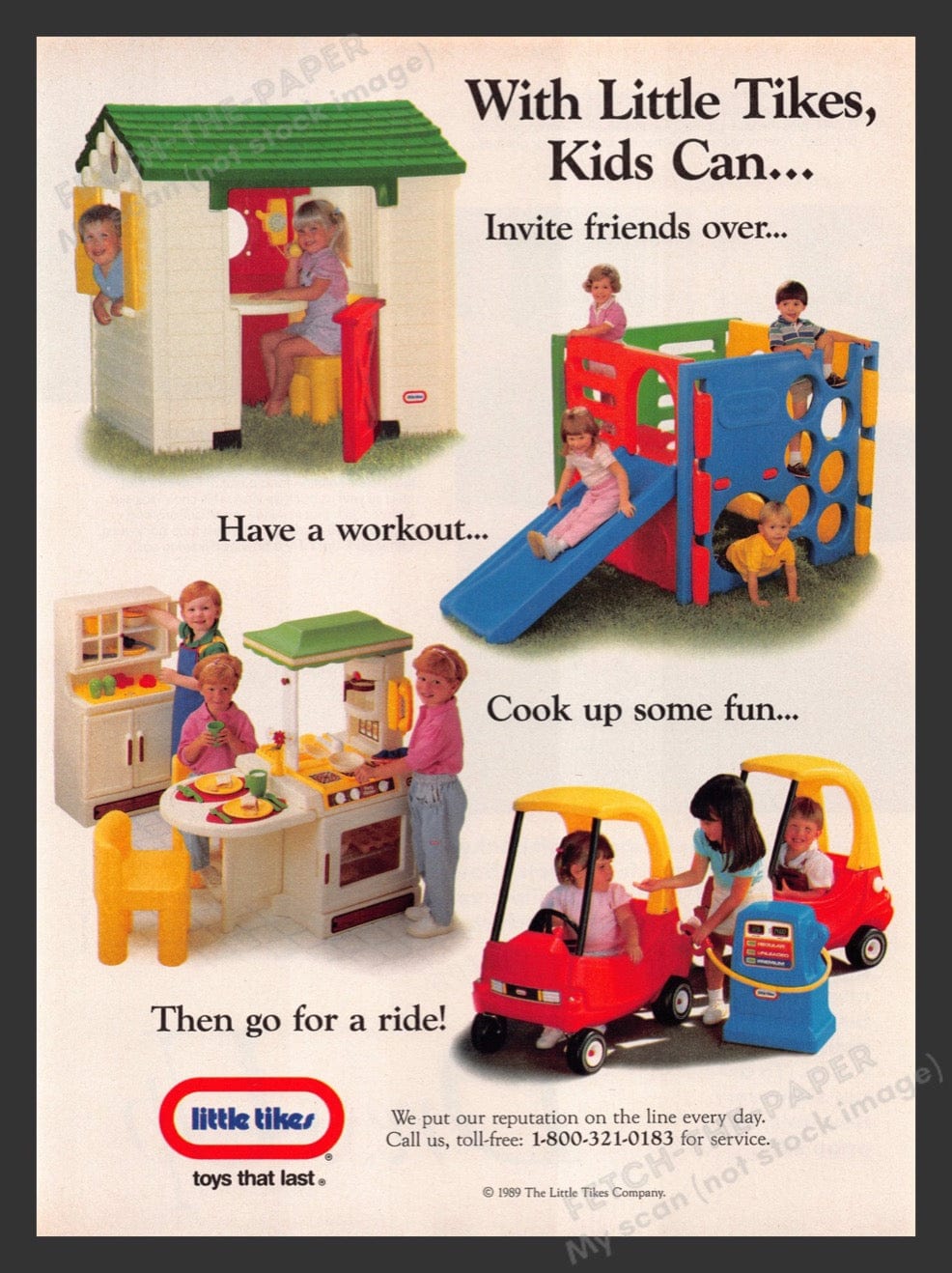 Little Tikes Play Sets or Structures 1980s Print Advertisement Ad 1989