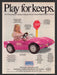 1989 Power Wheels Barbie Pink Corvette Print Advertisement Ad