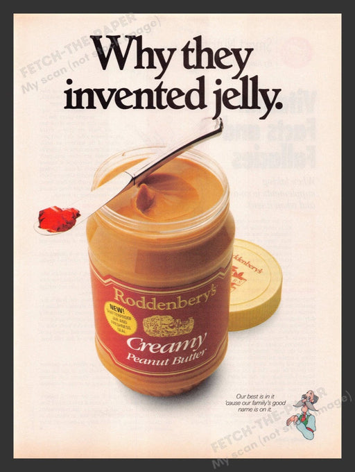 1989 Roddenbery's Creamy Peanut Butter Print Advertisement Ad