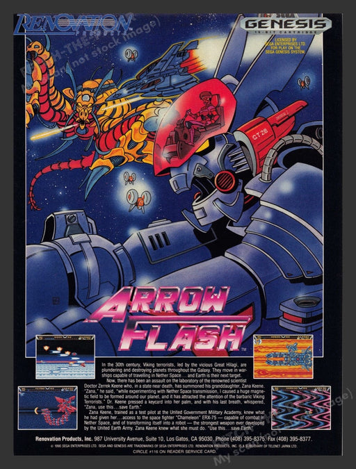 1991 Arrow Flash Video Game Print Advertisement Fetch the Paper!