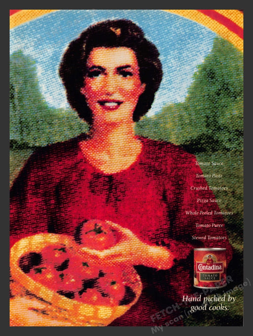 1991 Contadina Tomato Sauce "Hand picked by good cooks" Print Advertisement Ad