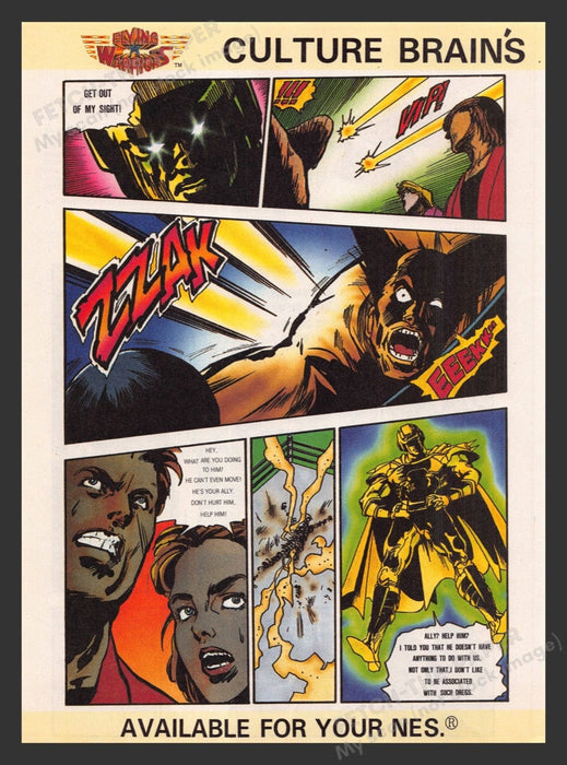 1991 Flying Warriors Video Game Comic from Magazine Fetch the Paper!