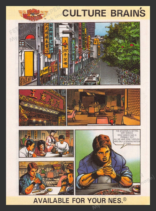 1991 Flying Warriors Video Game Comic from Magazine Fetch the Paper!