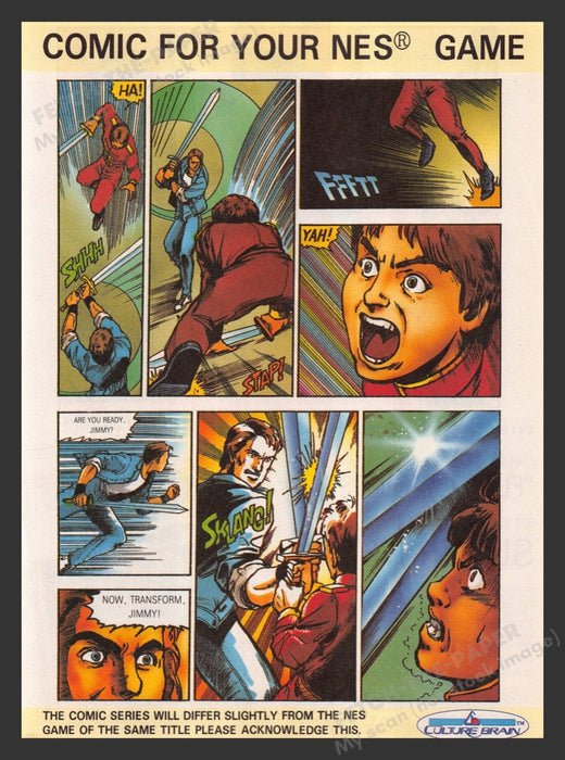 1991 Flying Warriors Video Game Comic from Magazine Fetch the Paper!