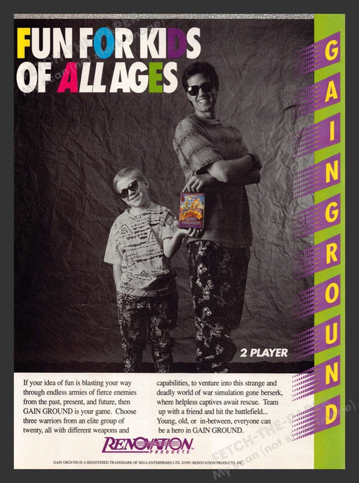 1991 Gain Ground Video Game Print Advertisement