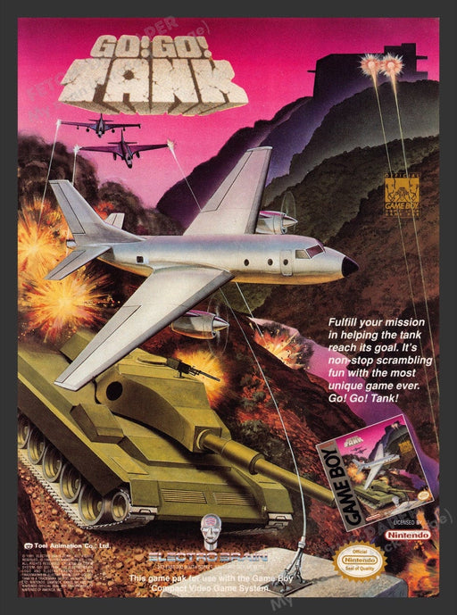 1991 Go! Go! Tank Video Game Print Advertisement