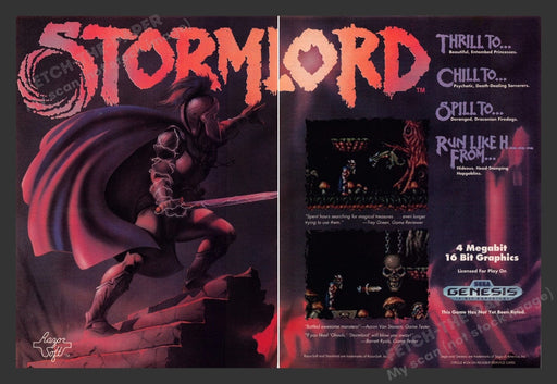 1991 StormLord Video Game Print Advertisement (2 pgs) Fetch the Paper!