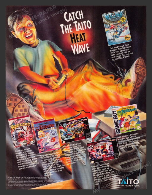 1993 Catch the Taito Heat Wave Video Game Print Advertisement