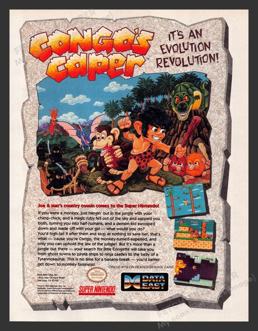 1993 Congo's Caper Video Game Print Advertisement