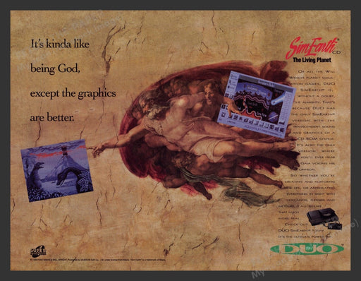 1993 DUO SimEarth Video Game Print Advertisement