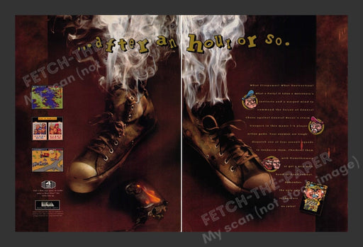 1993 General Chaos Video Game Print Advertisement (2 Pages)