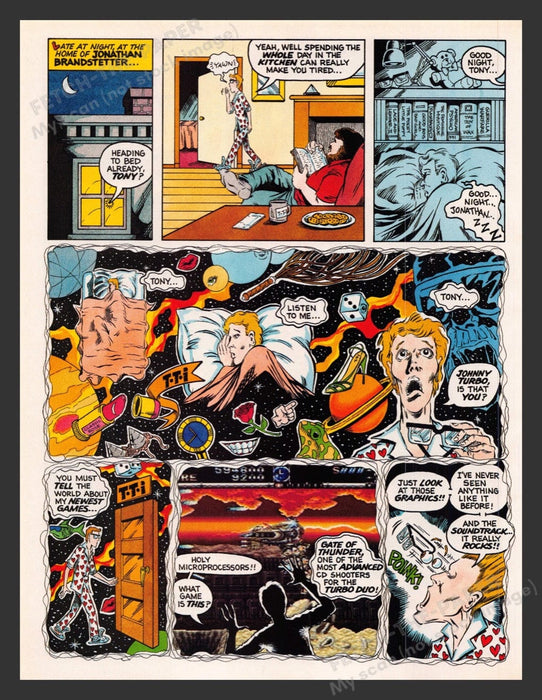 1993 Johnny Turbo "Sleepwalker" Episode 45 Video Game Comic from Magazine Fetch the Paper!