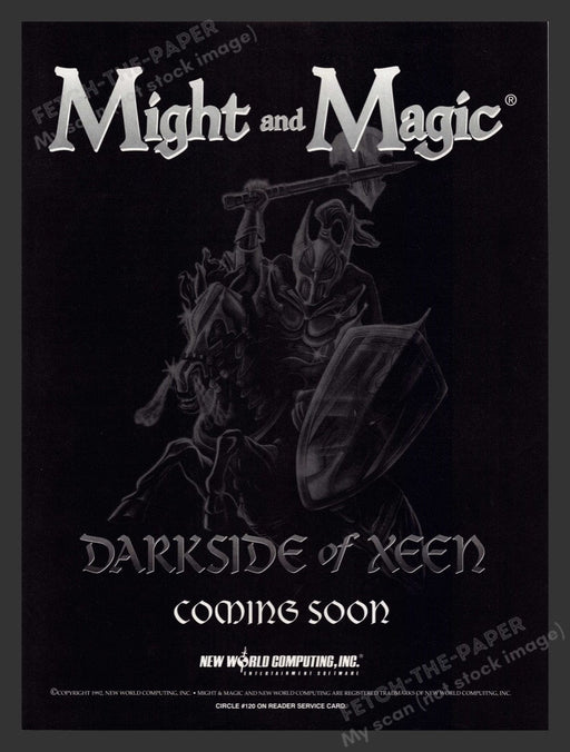 1993 Might and Magic: Darkside of Xeen Video Game Print Advertisement Fetch the Paper!