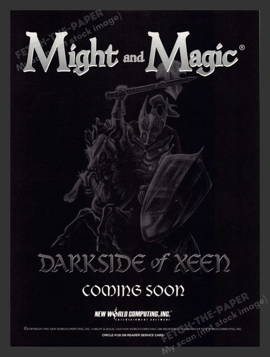 1993 Might and Magic: Darkside of Xeen Video Game Print Advertisement Fetch the Paper!