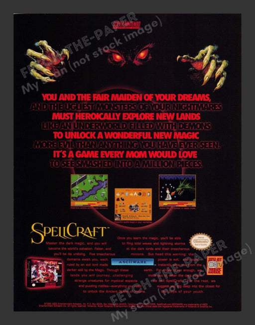 1993 SpellCraft Video Game Print Advertisement