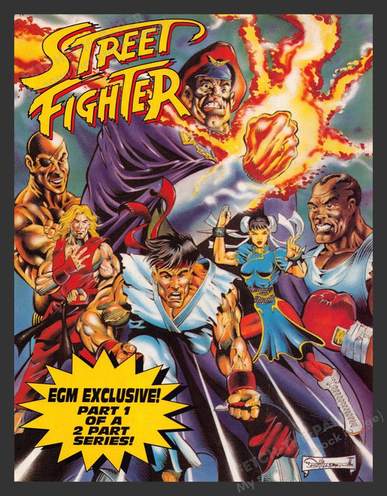 1993 Street Fighter Part 1 Video Game Comic from Magazine