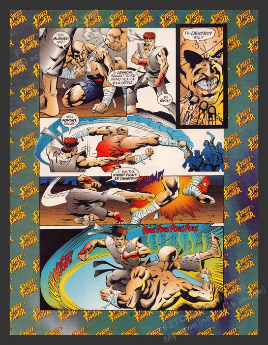 1993 Street Fighter Part 1 Video Game Comic from Magazine Fetch the Paper!