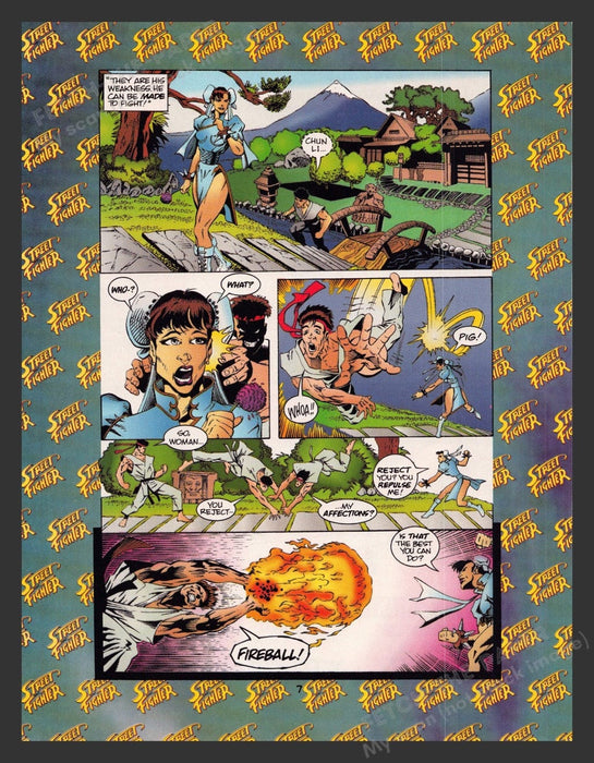 1993 Street Fighter Part 2 Video Game Comic from Magazine Fetch the Paper!