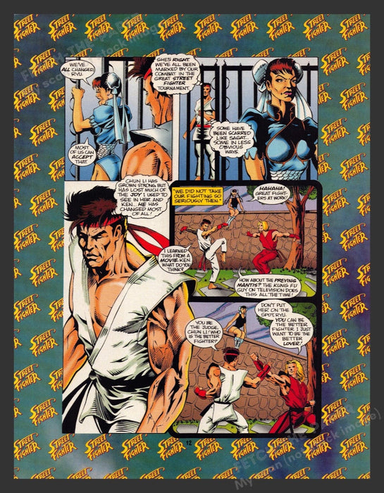 1993 Street Fighter Part 2 Video Game Comic from Magazine Fetch the Paper!