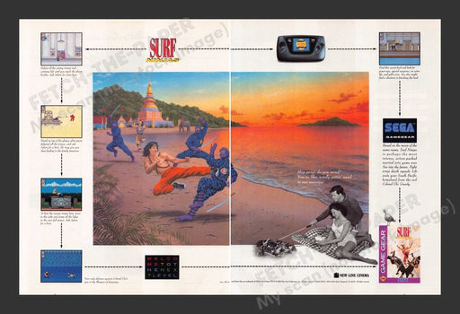 1993 Surf Ninjas Video Game Print Advertisement