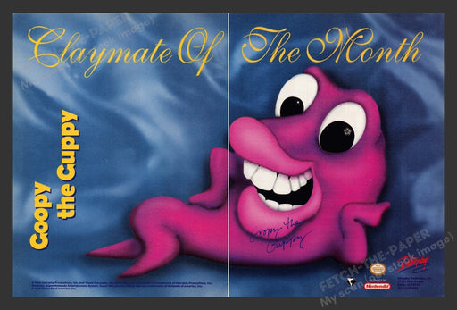 1994 Claymates Goopy the Guppy Video Game Print Advertisement (2 Pages)
