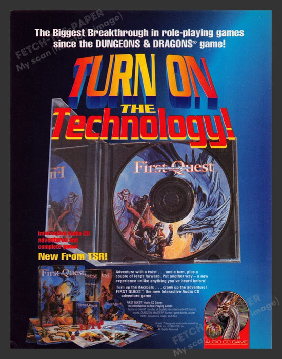 1994 First Quest Video Game Print Advertisement