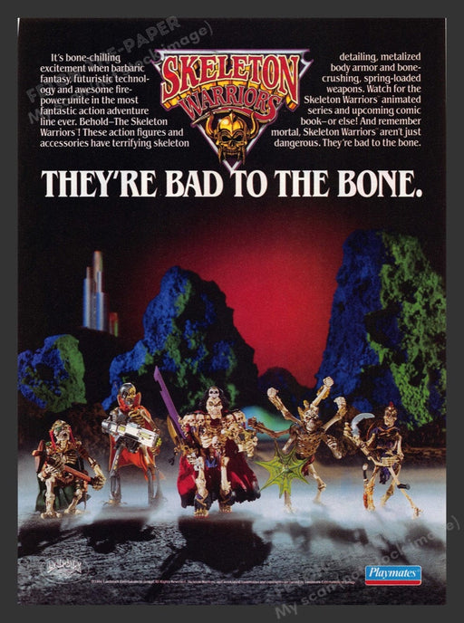1994 Playmates Skeleton Warriors Toy Figures Print Advertisement