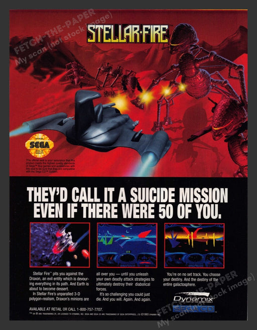 1994 Stellar-Fire Video Game Print Advertisement