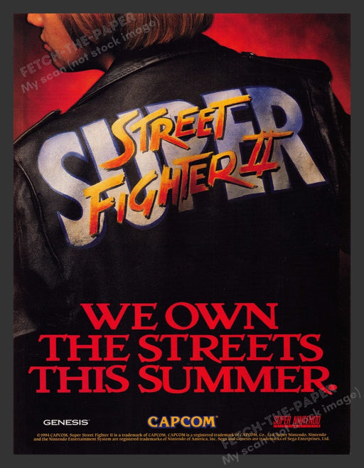 1994 Street Fighter II Jacket Video Game Print Advertisement